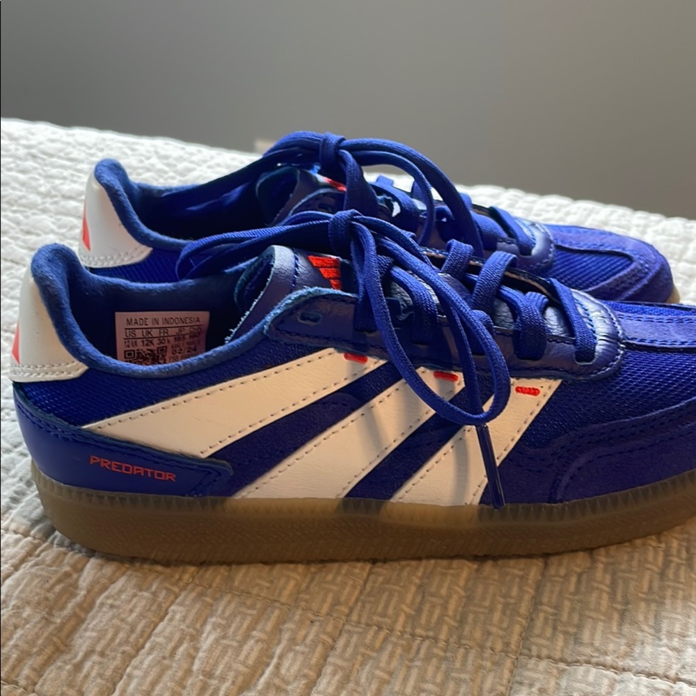 New Adidas Blue and White Sneakers Athletic-Inspired Casual